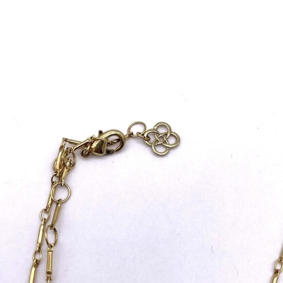 Stella and Dot Rebel Drop Pendant Chain Necklace Gold Tone Lobster Closure 30" - Picture 6 of 6